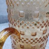 Molded glass pitcher