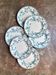 6 assiettes plates Longwy en terre de fer bleue, service "Chartres"