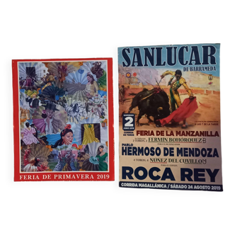 2 Spanish bullfight fair posters