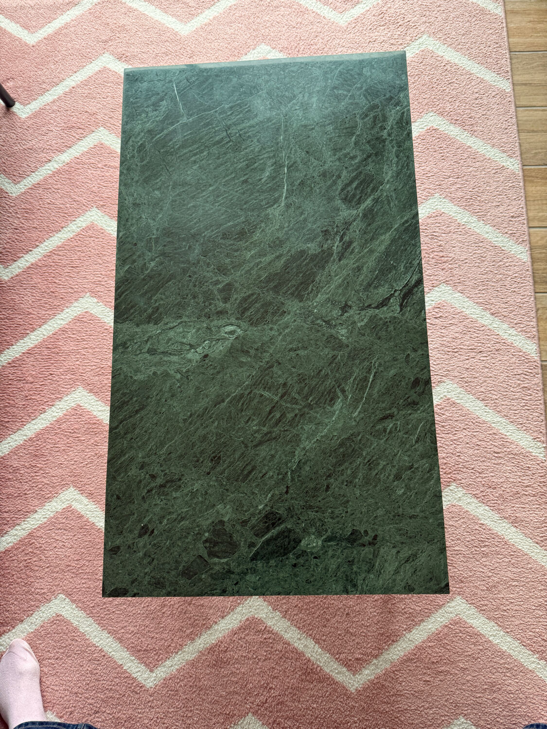 Green marble coffee table