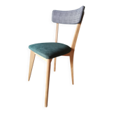 Chaise bistrot verte motif pied de poule