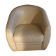 Ivory leather club armchair