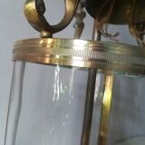 Vestibule lantern with 3 brass and bronze lights