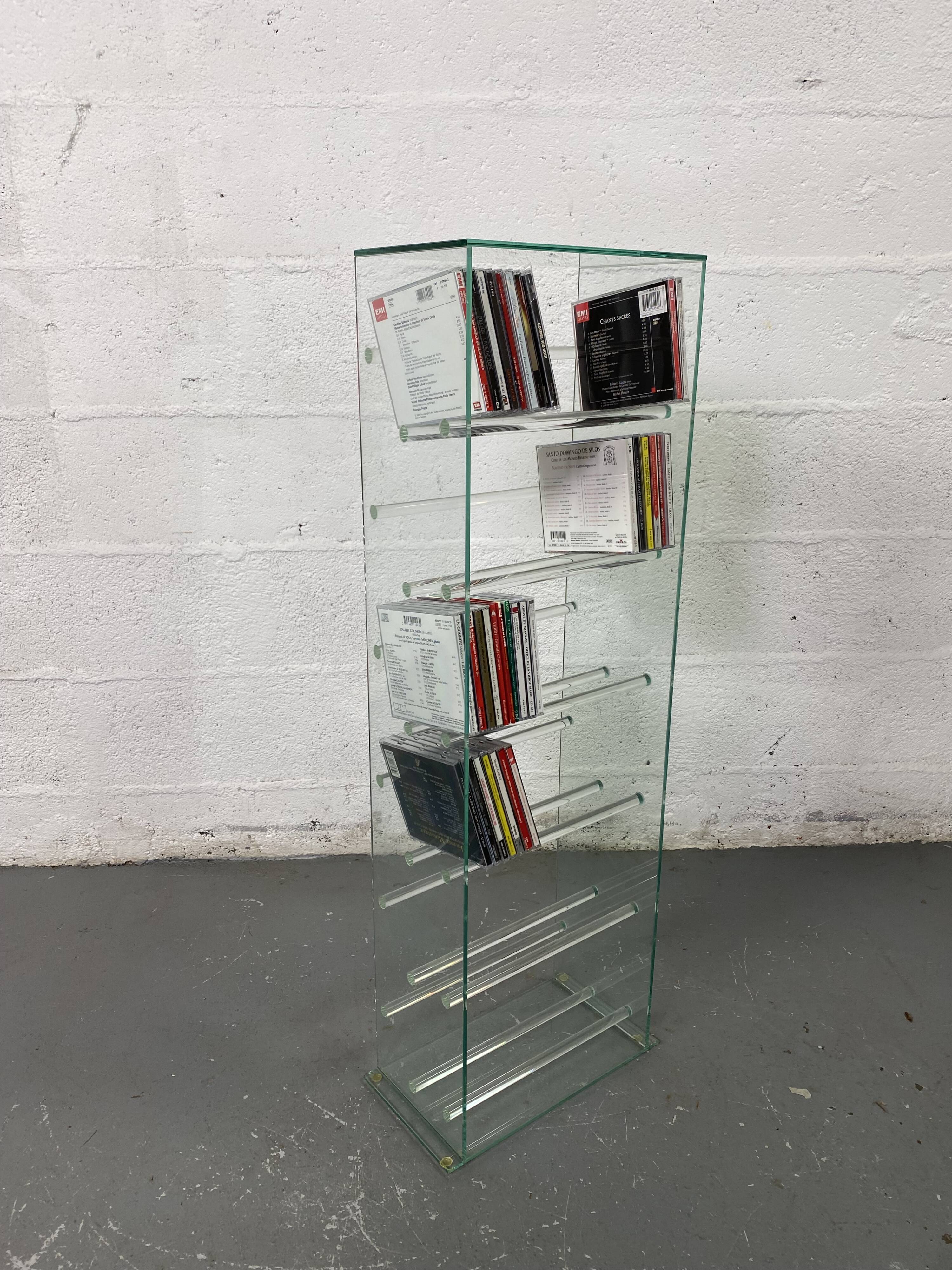 Glass CD rack