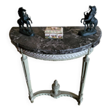 Louis XVI period console – Carved wood & Sainte-Anne marble – 18th century