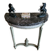 Louis XVI period console – Carved wood & Sainte-Anne marble – 18th century