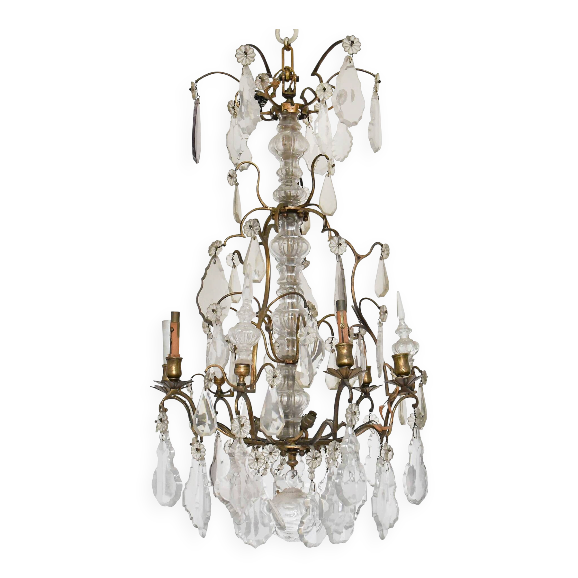 Lustre cage à six lumières