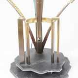 Agate lamp sculpture. Work of art craftsmanship.