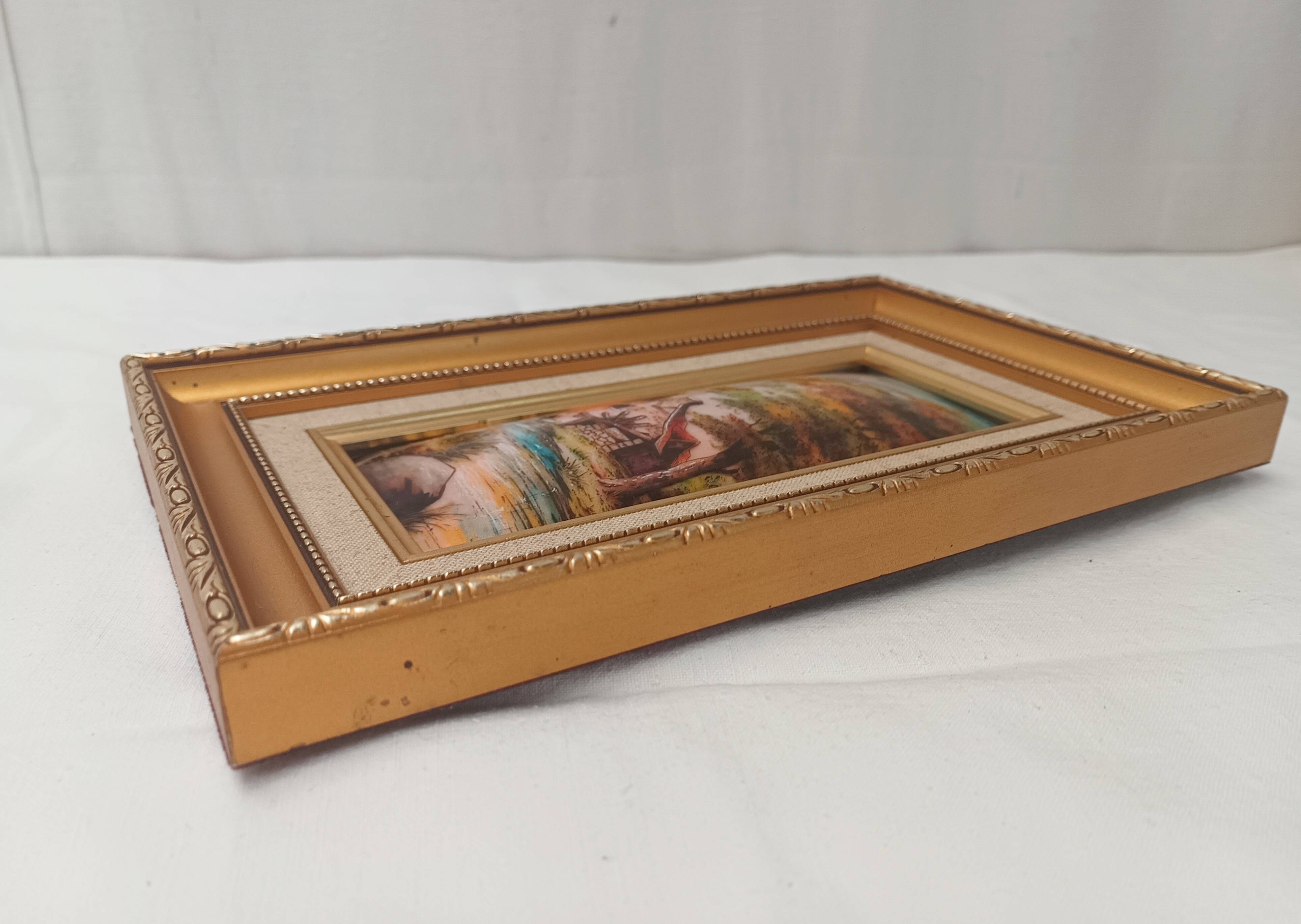 TABLEAU ÉMAIL DE limoges paysage de provence émaux d'art numéroté P118 signé EUR 65,00 - FR