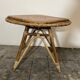 Table basse en rotin vintage