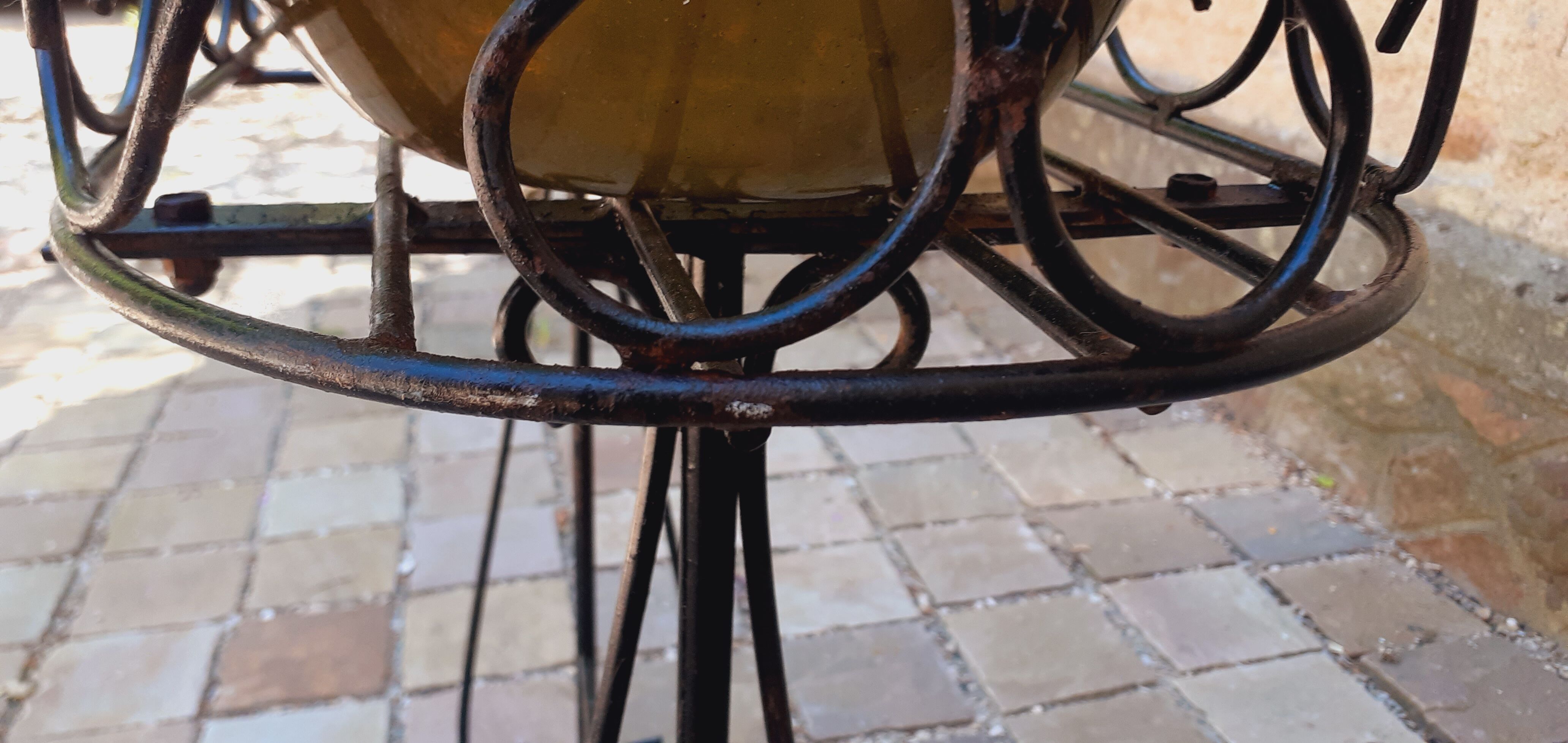 Jardinière en fer forgé vintage année 50