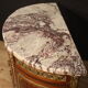 Commode demi-lune avec dessus en marbre du XXème siècle