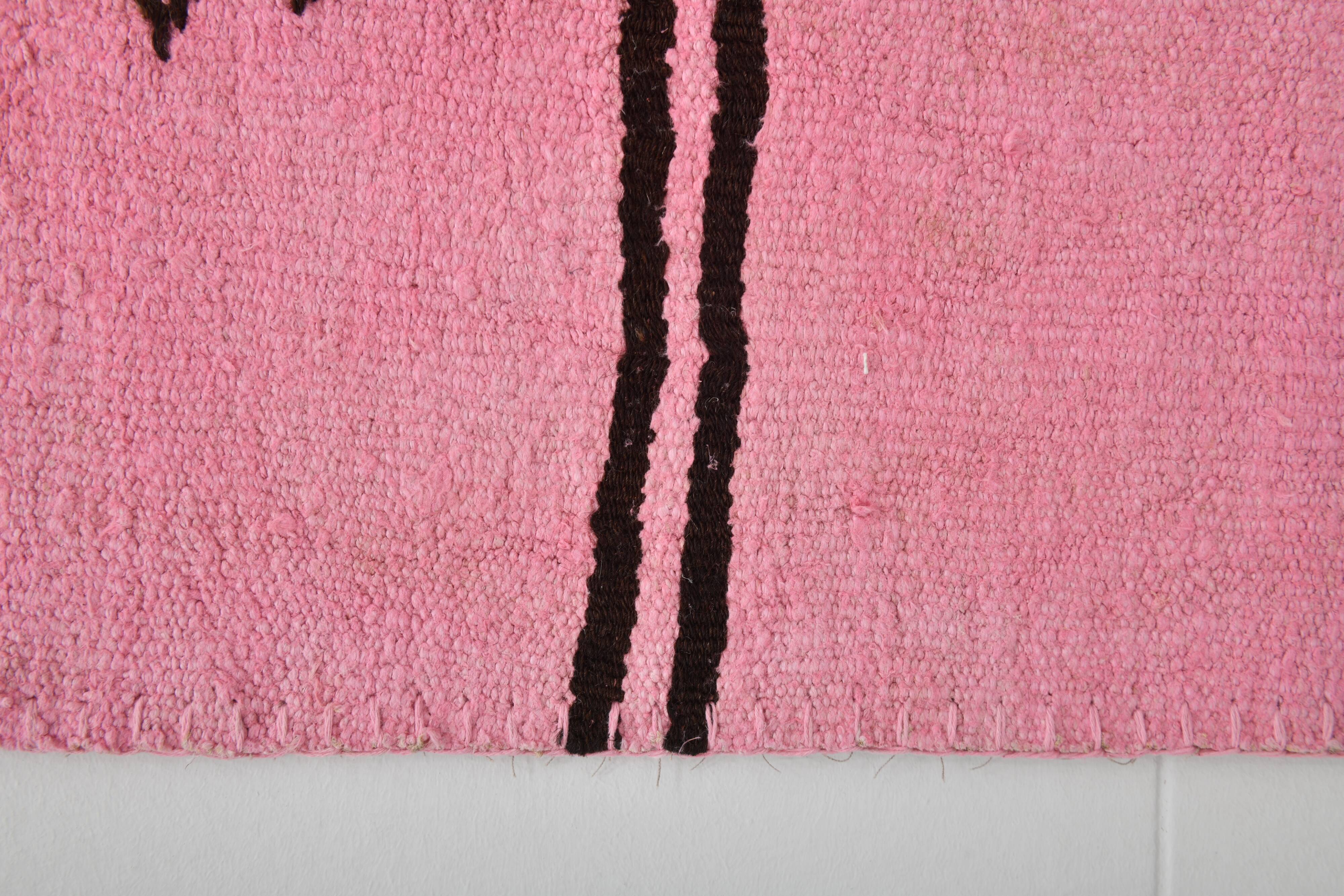 6x8  Pink Turkish Kilim Rug, 178x254Cm