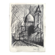 Poster "Rue de Montmartre" by Bernard Buffet, 60s