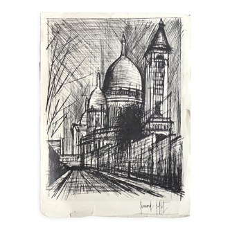 Poster "Rue de Montmartre" by Bernard Buffet, 60s