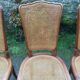 Vintage regency cherry chairs with canned backrests and seats