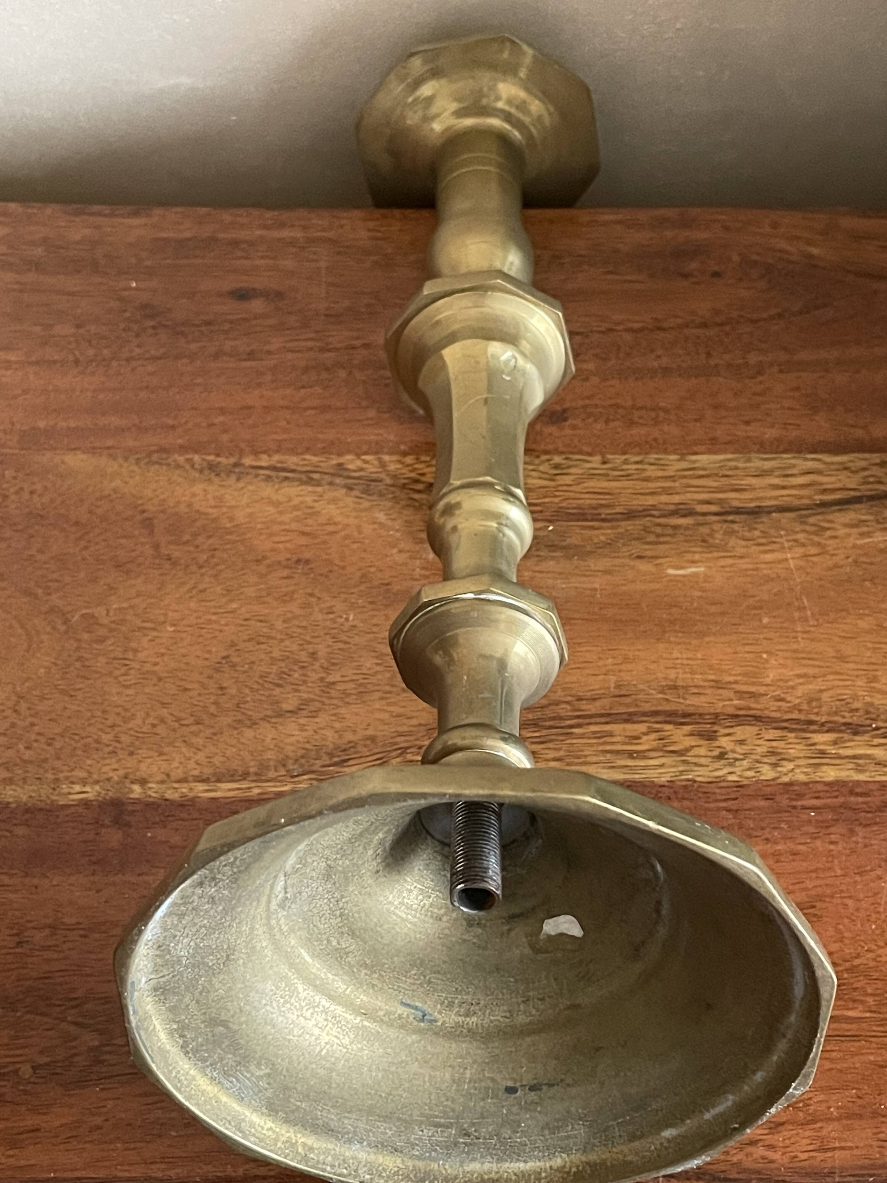 Large brass candle holder