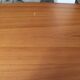 1960s table with teak veneer and glass top + extensions
