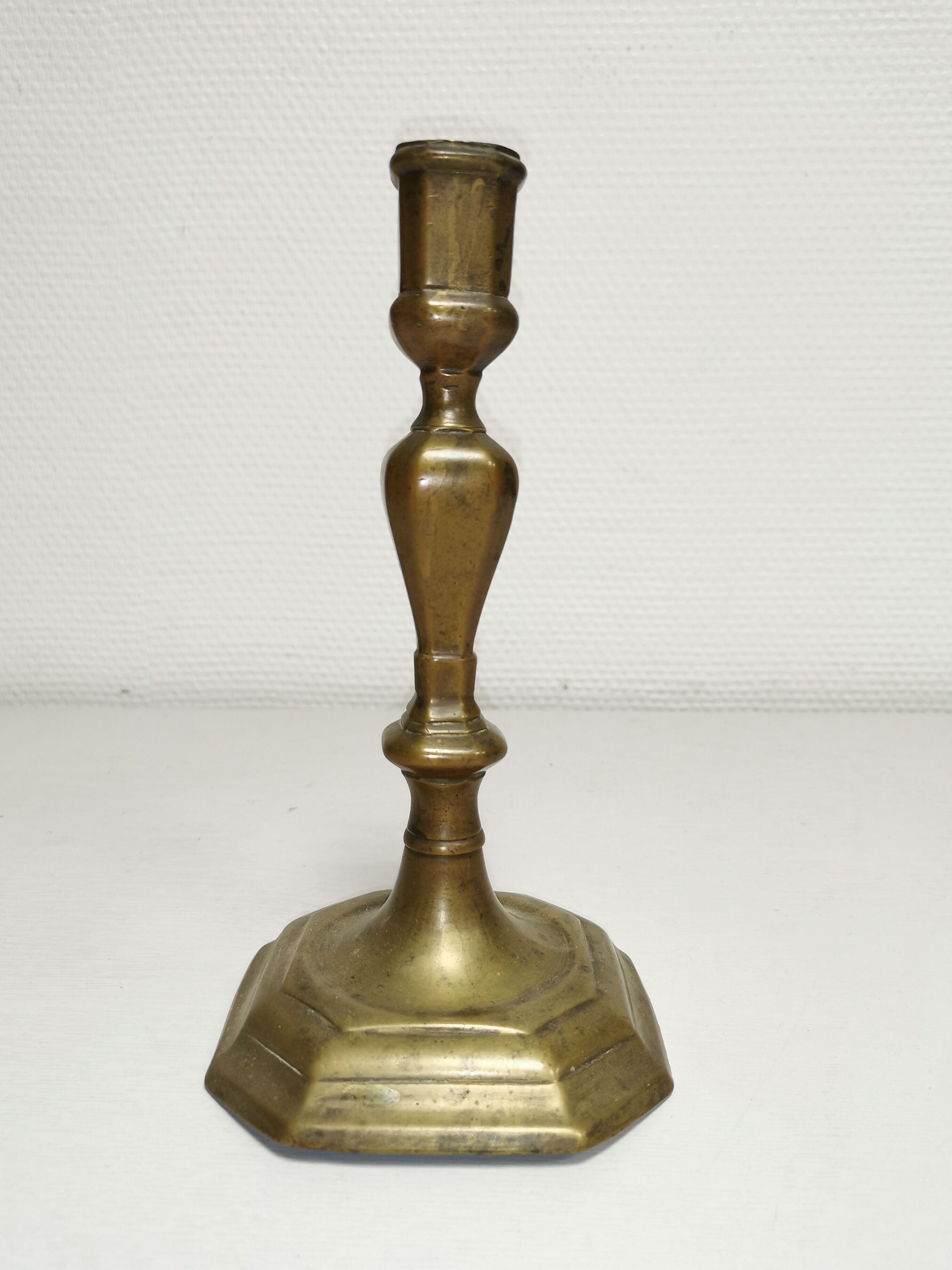 Old bronze candlestick, seventeenth century