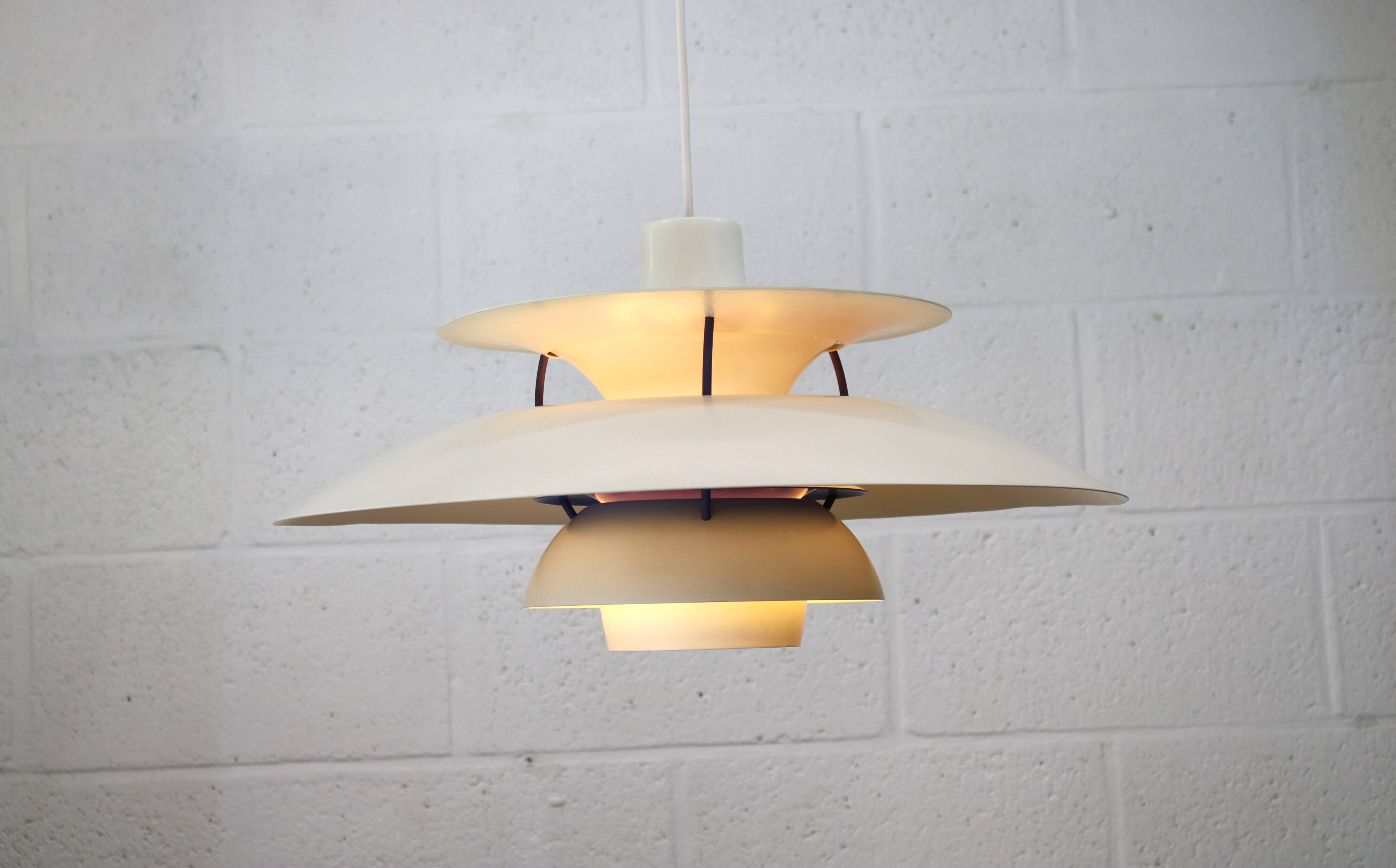 The Real Danish - PH5 Pendant Lamp - Original White Color - Louis Poulsen
