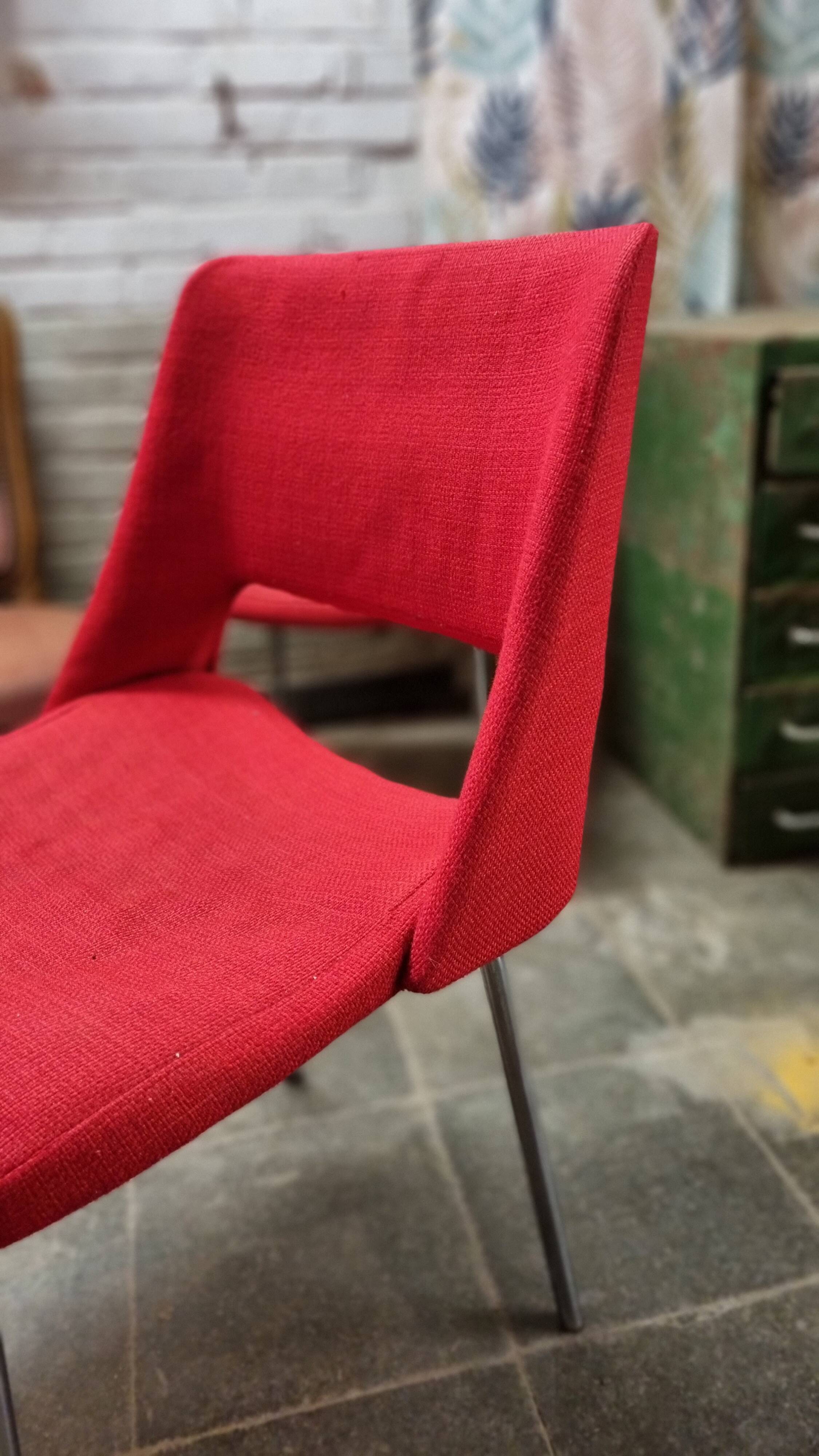 Red fabric chair