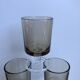 Set of 5 glasses with liqueur smoked glass design 70s