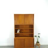 Meuble en teck design danois Poul Hundevad avec compartiments Lp, vintage