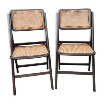 Canning and wooden folding chairs