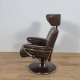 Ergonomic Lounge Chair with Ottoman Model from Ekornes Stressless, 2000s, Set of 2