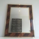 Mirror in wood and brass marquetry