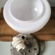 Applique plafonnier vintage opaline blanche ronde