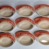 Set of 9 Vintage "Crayfish" Ceramic Bowls, "Charles Amand"