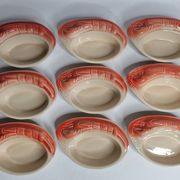 Set of 9 Vintage "Crayfish" Ceramic Bowls, "Charles Amand"