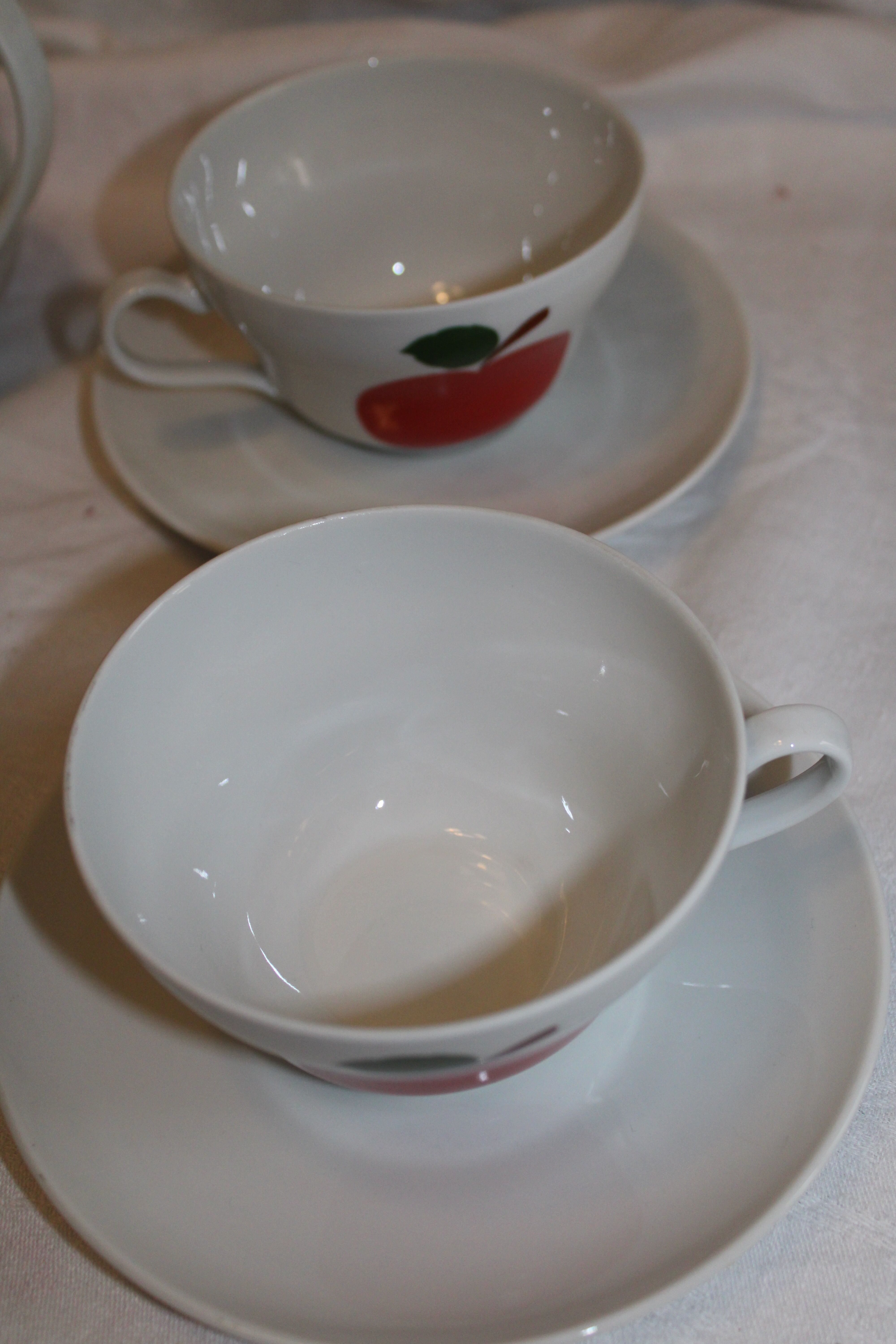 Tea cup duo and porcelain pitcher Seltmann Weiden Bavaria W. Germany