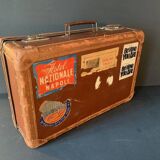 Old travel suitcase and legendary stickers, 1920