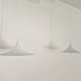 Set of 2 white "Micro" Semi pendant lamps by Claus Bonderup & Torsten Thorup for Lyfa
