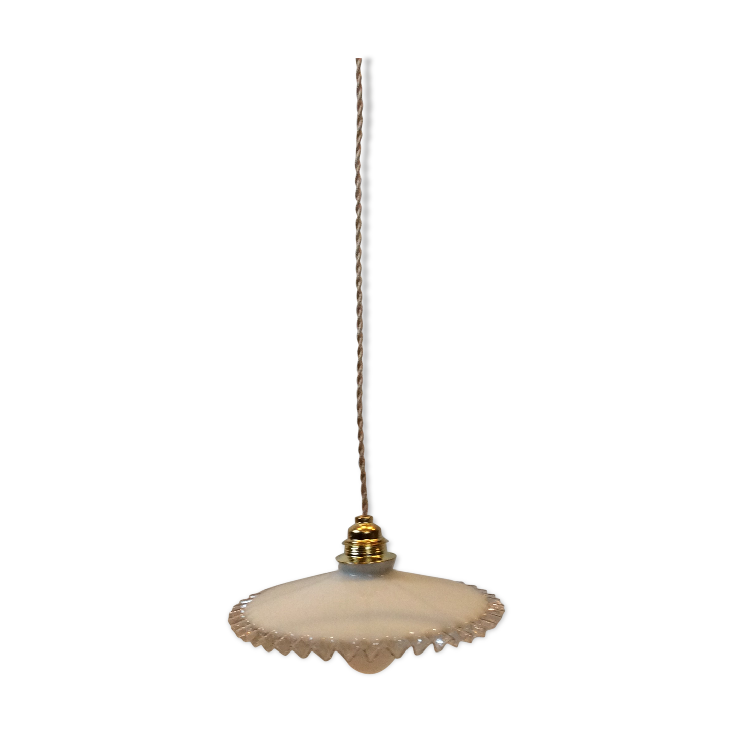 Vintage opaline hanging lamp