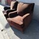 Pair of armchairs year 50 chocolate velvet