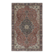 Vintage Handmade Wool Area Rug. One of a kind Turkish Carpet with Medallion Design