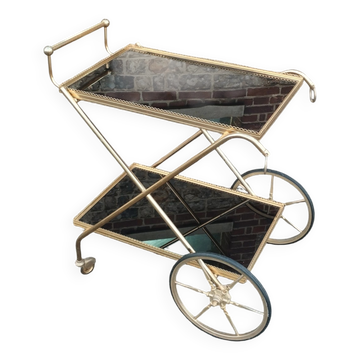 Vintage antique golden metal dessert stand