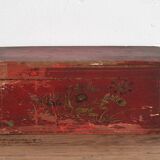 Ancient oriental chest in garnet red (circa 1900) #36