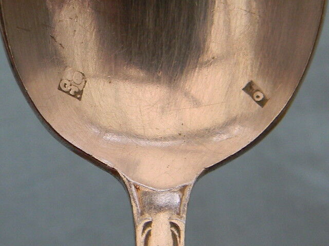 Set of 6 teaspoons in silver metal