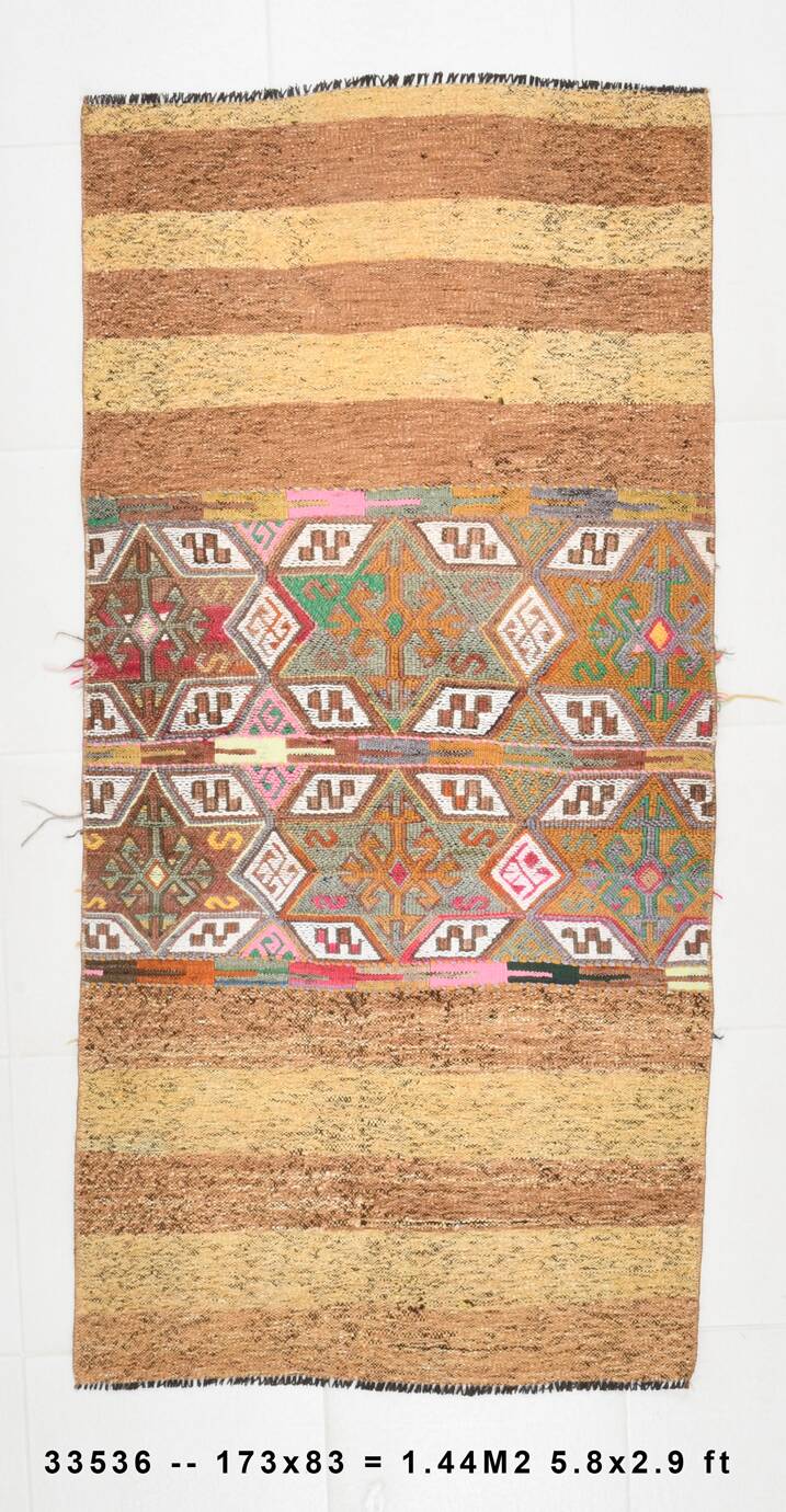 Handmade Wool Vintage Kilim Rug, 83x173Cm