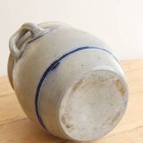Old ceramic jar from Alsace with blue decoration.