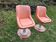 Original armchair on a cast iron base.