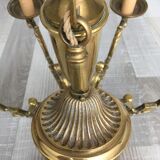 Lustre en laiton massif 6 bras