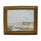 Oil on canvas Marine