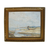 Oil on canvas Marine
