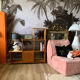 Pine staircase shelf 80s