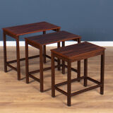Retro Teak 1960s Mid Century Nest Of Tables Coffee Tables By E W Bach Odense Møbelfabrik